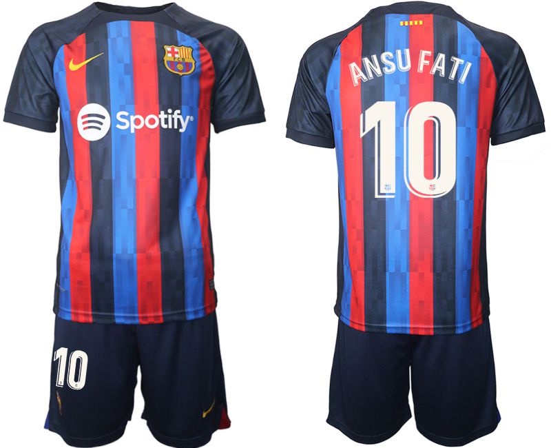 Men 2022-2023 Club Barcelona home blue #10 Soccer Jerseys1->barcelona jersey->Soccer Club Jersey